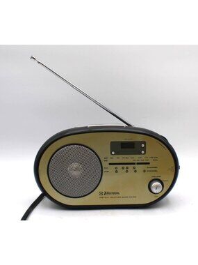 Emerson RP1103 Instant Weather Band AM/FM Radio Gold Finish Electric Plug In Vtg